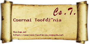 Csernai Teofánia névjegykártya